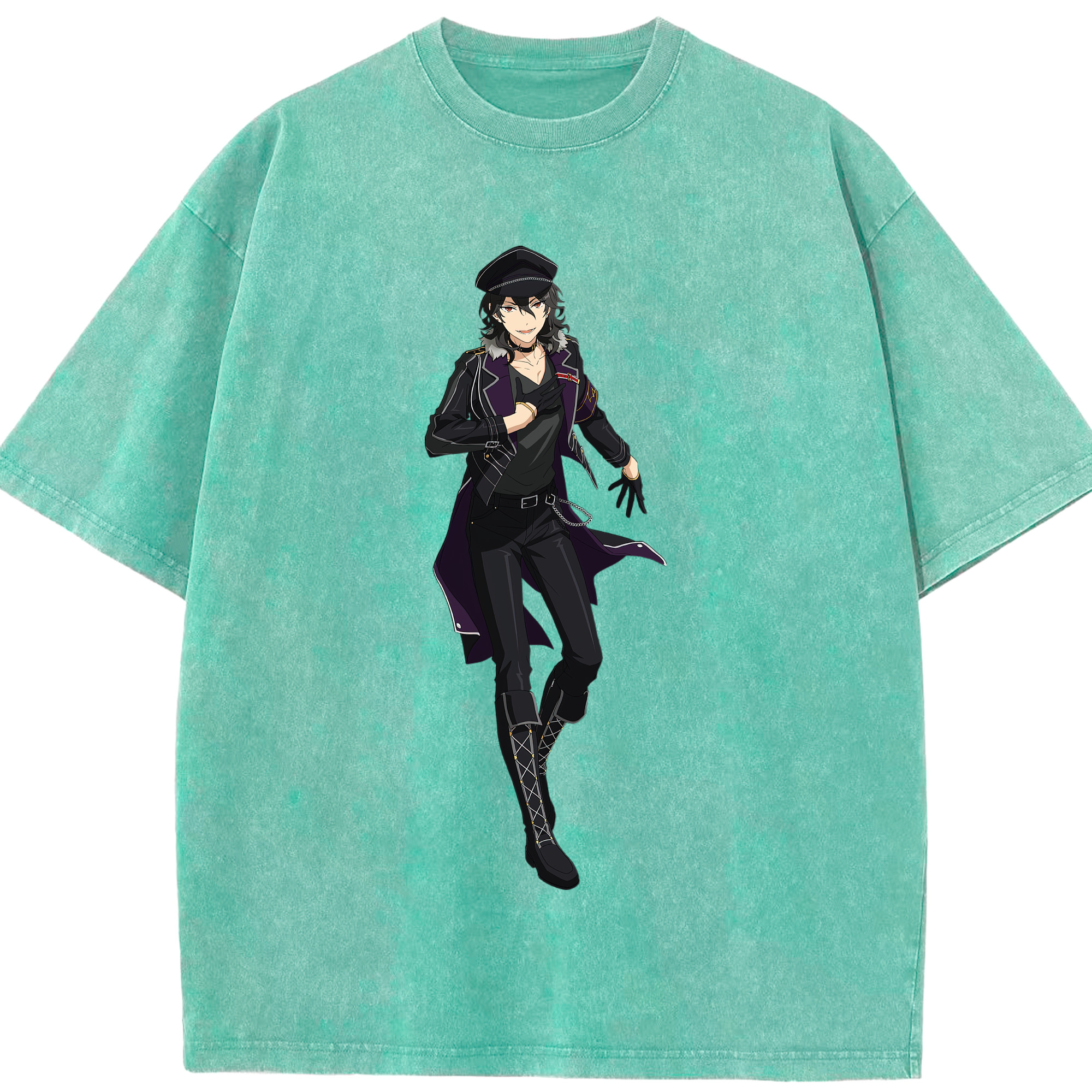（画像用） あんさんぶるスターズ! Ensemble Stars 綿100% ヴィンテージ風 半袖Tシャツ（フロントプリント）